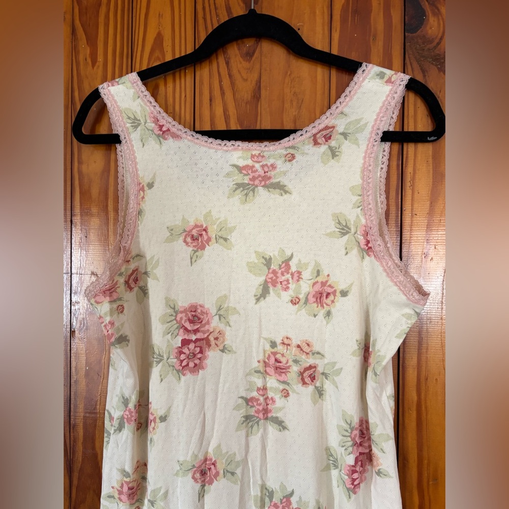 Vintage 100% Cotton Floral Nightgown Cottage Core Whimsy size Medium - Picture 5 of 6